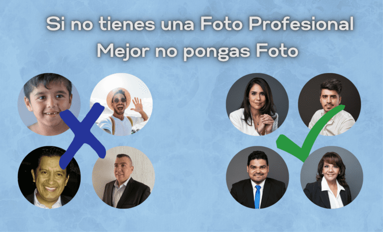 Ejemplos de fotos de CV de poca calidad contra fotos profesionales con 4 ejemplos de cada una