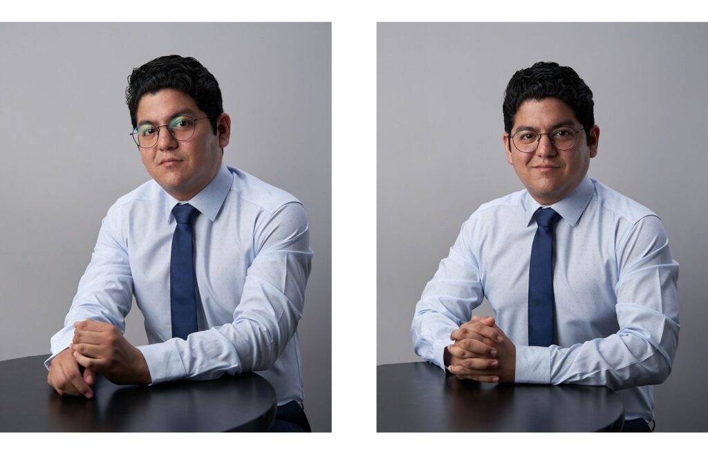 Fotógrafo Profesional Corporativo en Montrrey ejemplificando la dirección de ejecutivos para fotos de perfil corporativo
